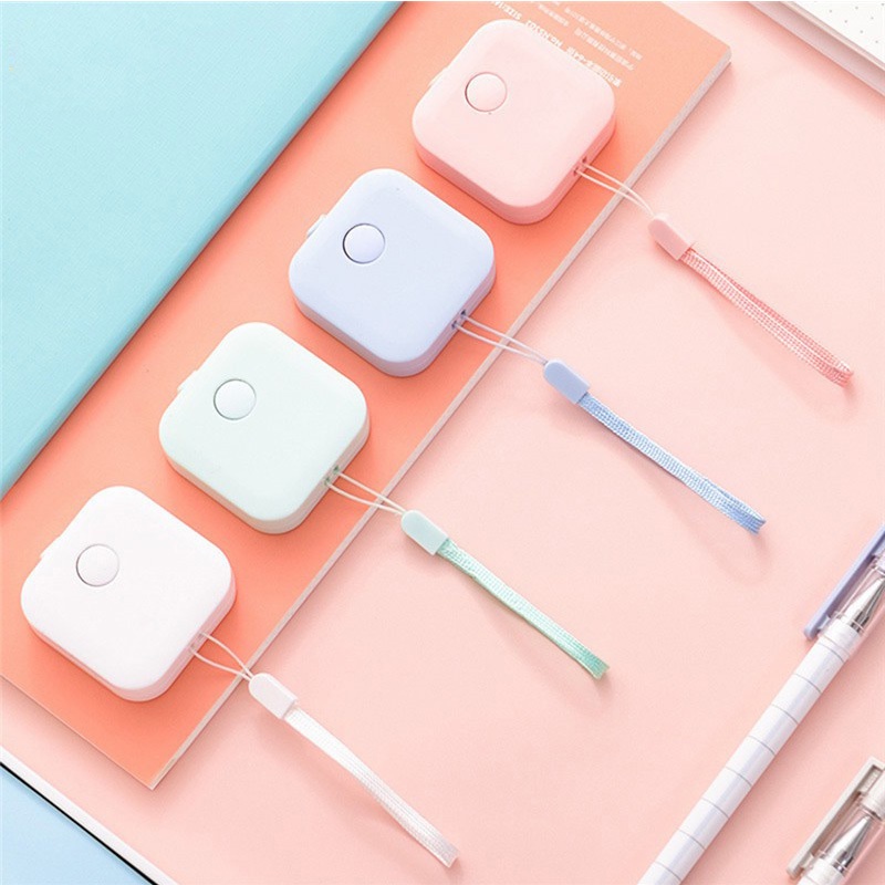 1pc Retractable Tape Ruler/150cm/60&quot; Small Plastic Retractable Tape Measure / Centimeter Inch Roll Tape Office School Supply