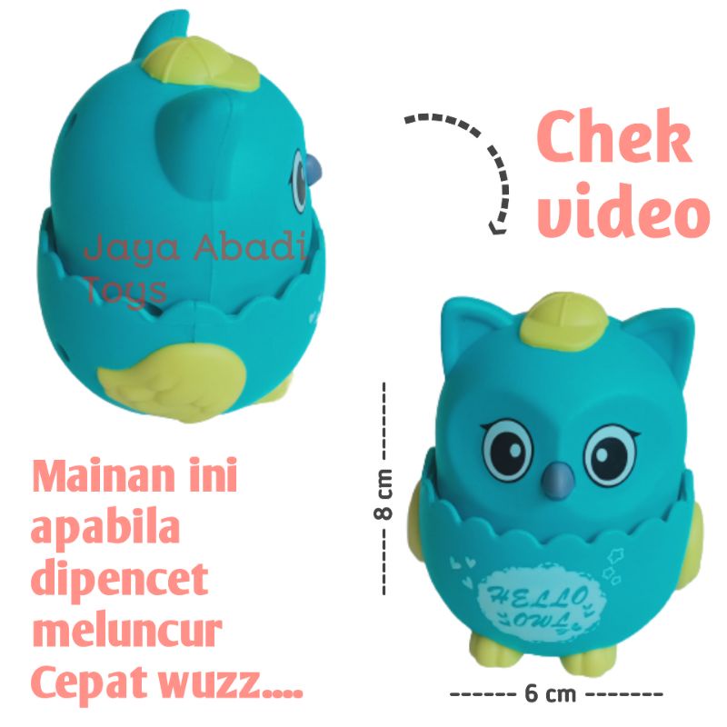 Mainan Burung Hantu Pencet meluncur Wuzz ... Owl