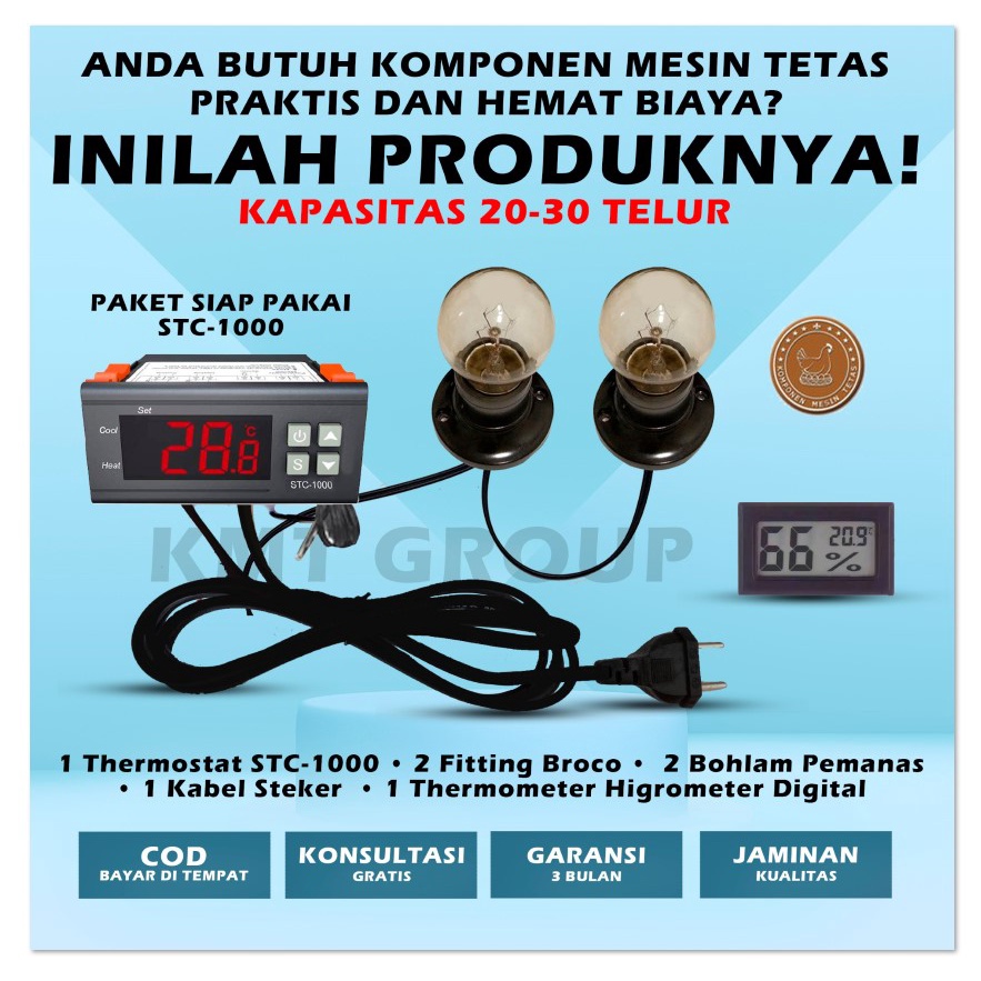 PSP Paket Siap Pakai Thermsotat Digital Mini Hygrometer Digital Untuk Mesin tetas Telur Otomatis