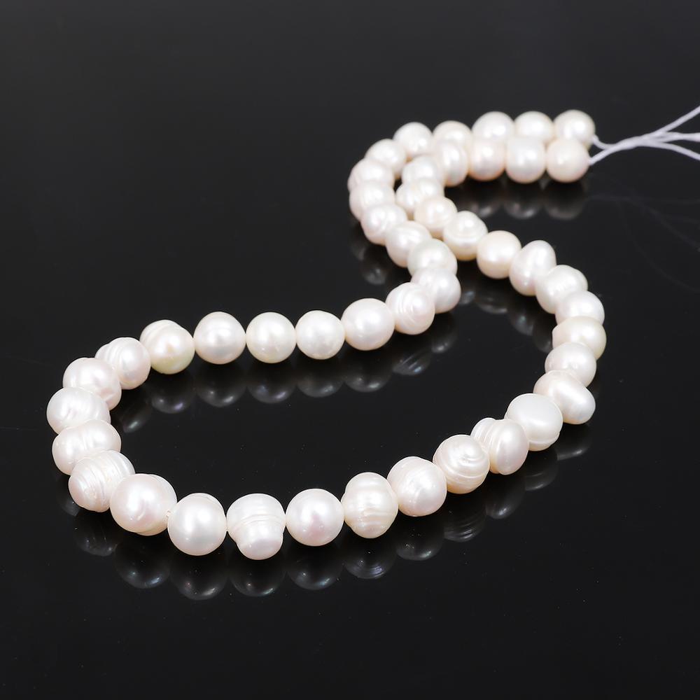 10 Pcs Pink/Putih/Ungu Alami Mutiara Air Tawar Manik-manik Pukulan Manik-manik Longgar untuk DIY Wanita Elegan Kalung Perhiasan Membuat