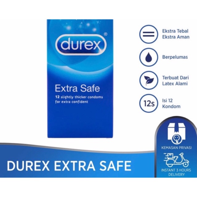 Kondom durex extra safe isi 12 extra tebal extra aman ( privasi &amp; packing dijamin aman )