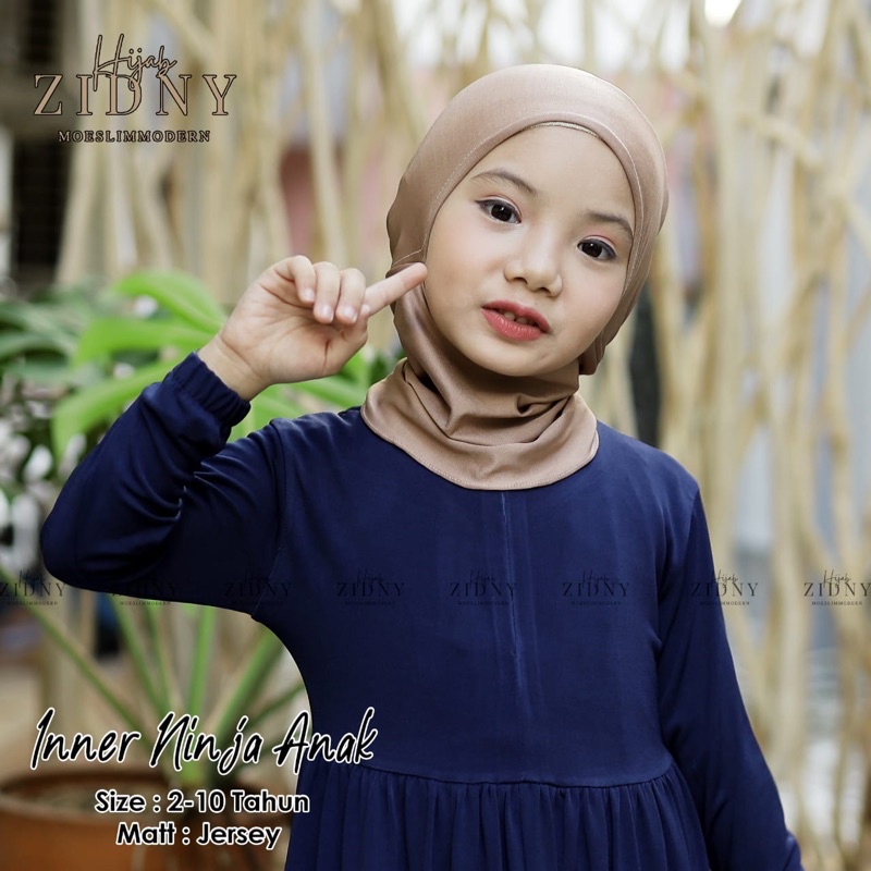 dalaman hijab anak ninja bahan Jersey premium