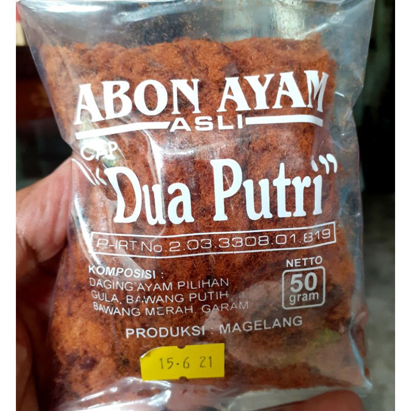 

Abon Ayam Asli cap Dua Putri 50 gram