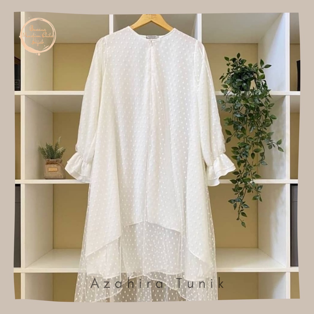 Azahira baju blouse wanita tile / baju atasan muslimah long tunik / atasan brukat tile wanita modern