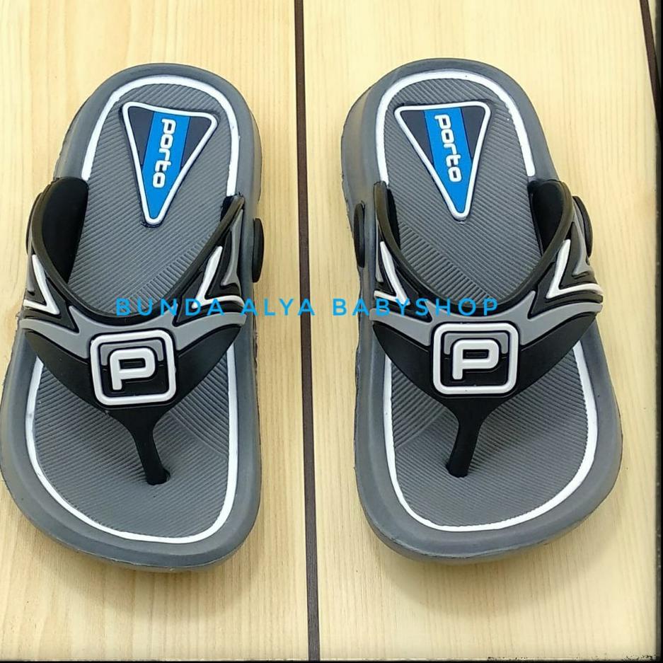 ❅ Sandal Anak Laki Laki Jepit Karet Usia 4 5 6 7 Tahun ABU Size 24 -35 Lentur- Sendal Anak Cowok Ant