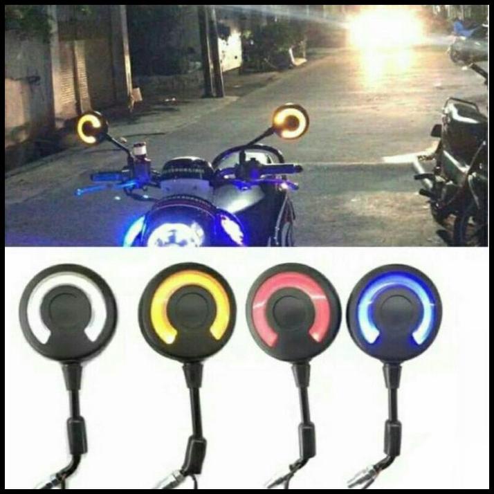 Spion Model Scoopy Lampu Led Spion Variasi Bulat Universal Scoopy,Fino