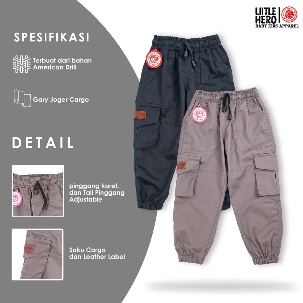 Jogger Cargo Anak Laki-laki usia 2-10 tahun / Celana Chino PDL Panjang Anak Cowok