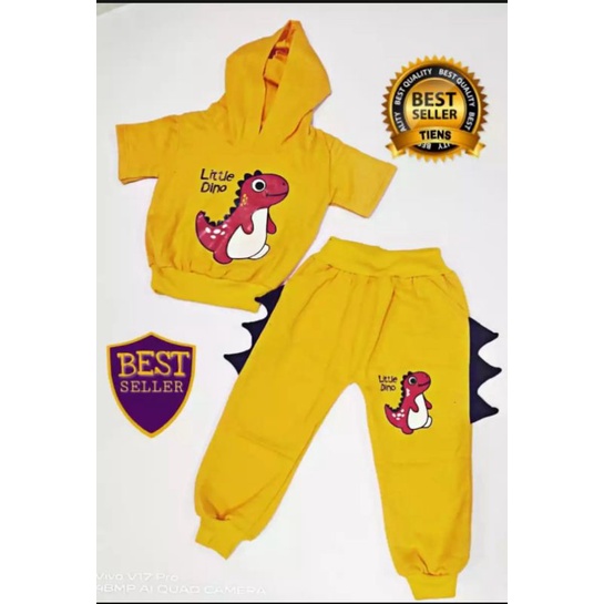 SETELAN SWITER ANAK DINO HODIE KUPLUK UMUR 1-5 THN