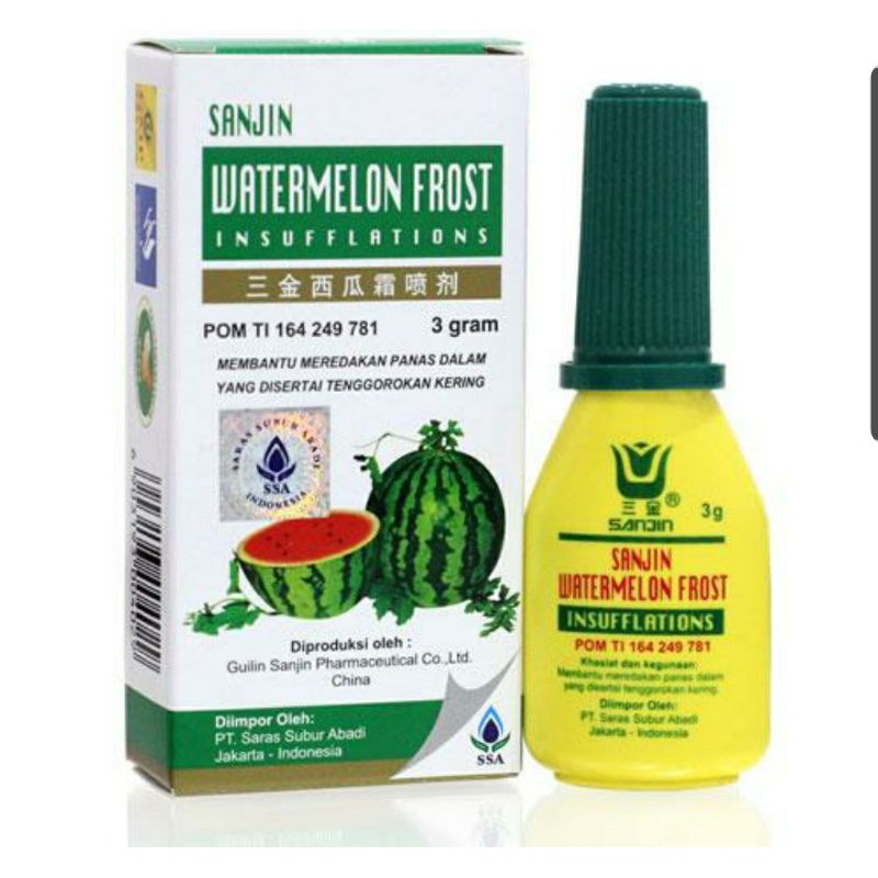 Sanjin Watermelon Frost Insufflations 3gr - Obat sariawan dan Batuk sakit tenggorokan panas dalam