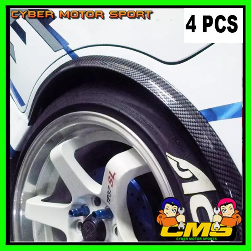 E0919 Lips Fender Motif Carbon Universal 4 Set. Lips Spakbor Mobil. List Fender Motif Carbon. Fender