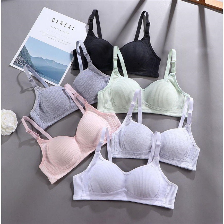 TELLY ➡️ 047 BH Bra motif garis lurus Push Up Style Senam Zumba Yoga Pakaian Dalam Wanita Import