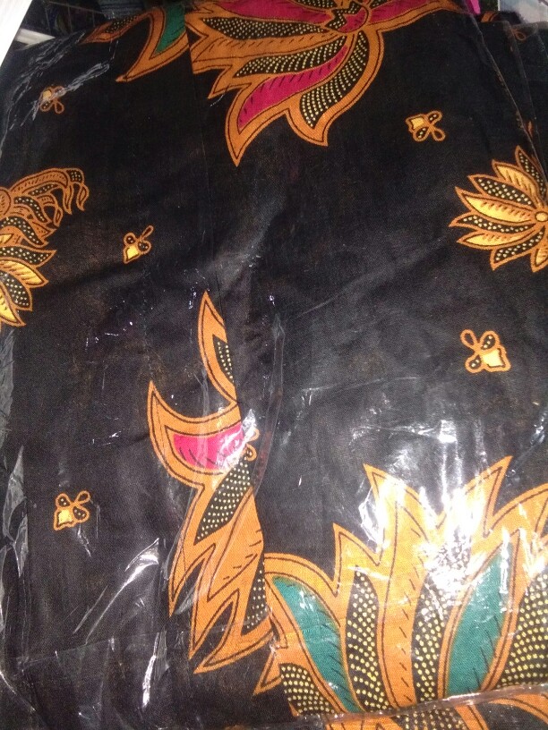 Kemeja Batik Motif Kubis Hitam Baju Seragam Kantor Alkhalis