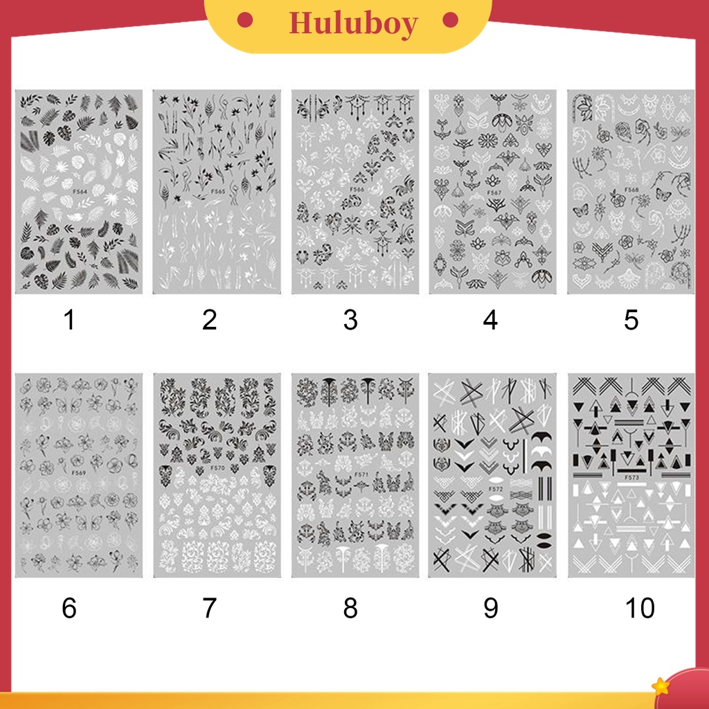 Huluboy Huluboy♡ Stiker Kuku 3D Multifungsi Tahan Lama Warna Alpukat Untuk Wanita