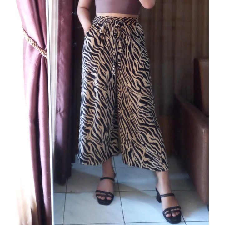 CELANA KULOT RAYON MOTIF VANESSA | KULOT LEOPARD | KULOT SAPI | KULOT ZEBRA | KULOT RAYON
