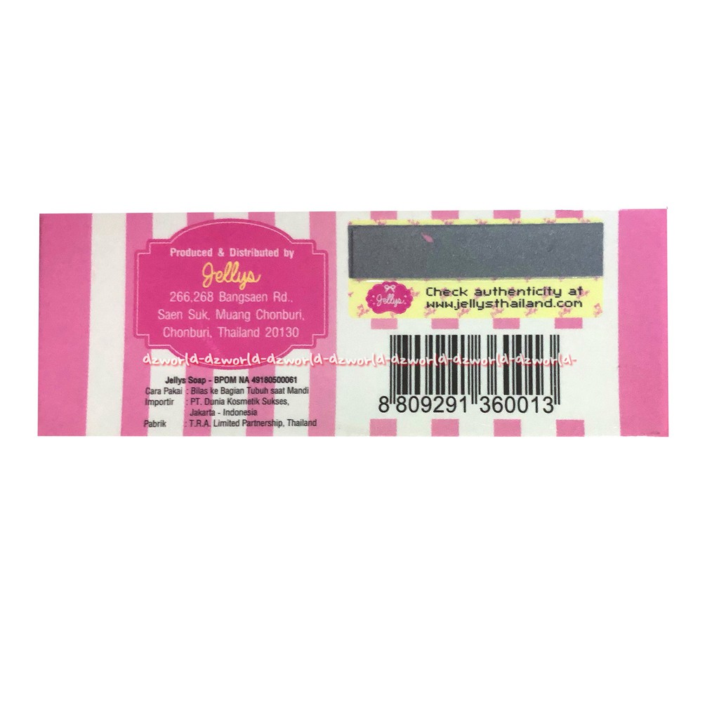 Jellys Pure Soap Glutathione Sabun Thailand Pemutih Kulit Wajah 100gr