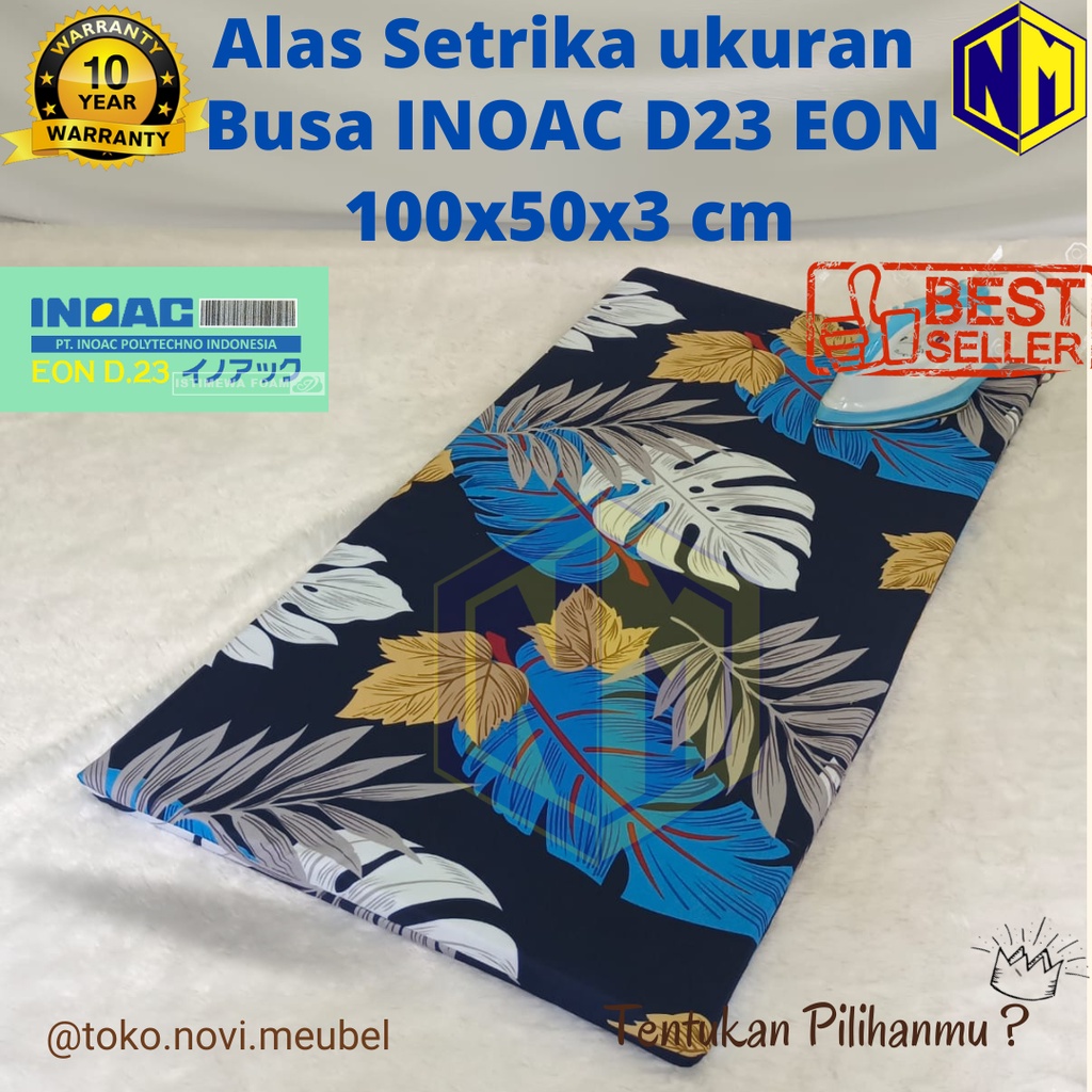 Alas Setrika INOAC ASLI D23 EON Cover Bolak Balik ukuran 100x50x3 cm Terlaris/ Busa D23 EON garansi 10 tahun alas gosokan / alas setrika busa Original / alas Gosok