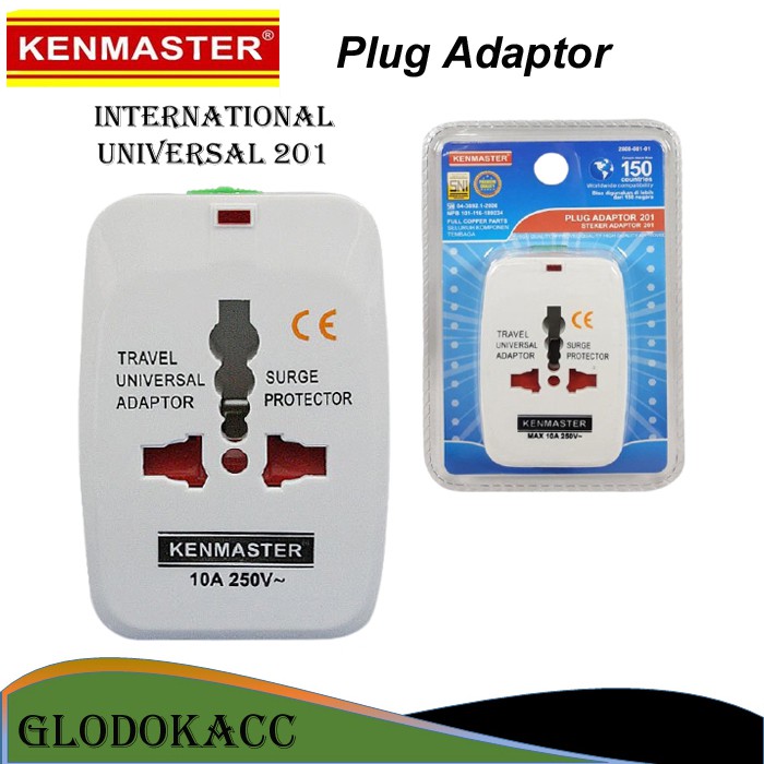 Steker Colokan Listrik / Kenmaster International Universal Travel / Plug Adaptor 201