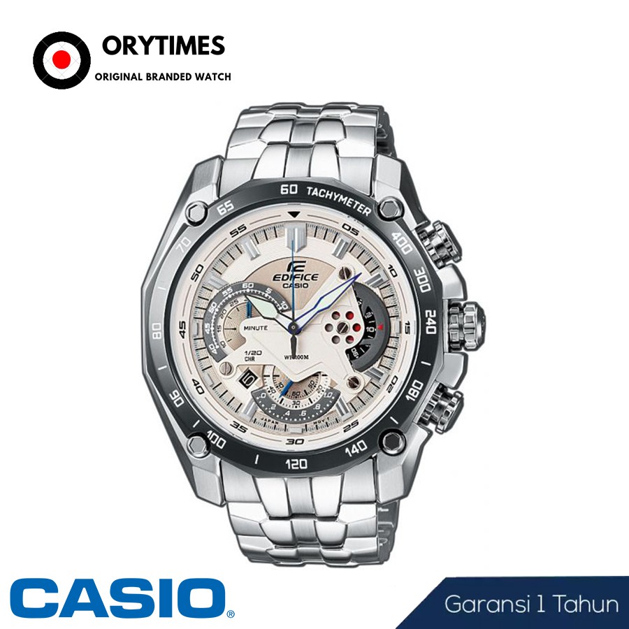 Casio Edifice EF550 | Jam Tangan Pria Casio Original | Casio Edifice EF-550D Chronograph Silver