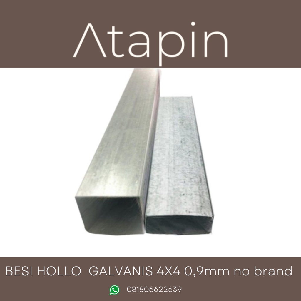 BESI HOLLO / HOLLOW GALVANIS 4X4 0,9mm rangka gypsum plafon