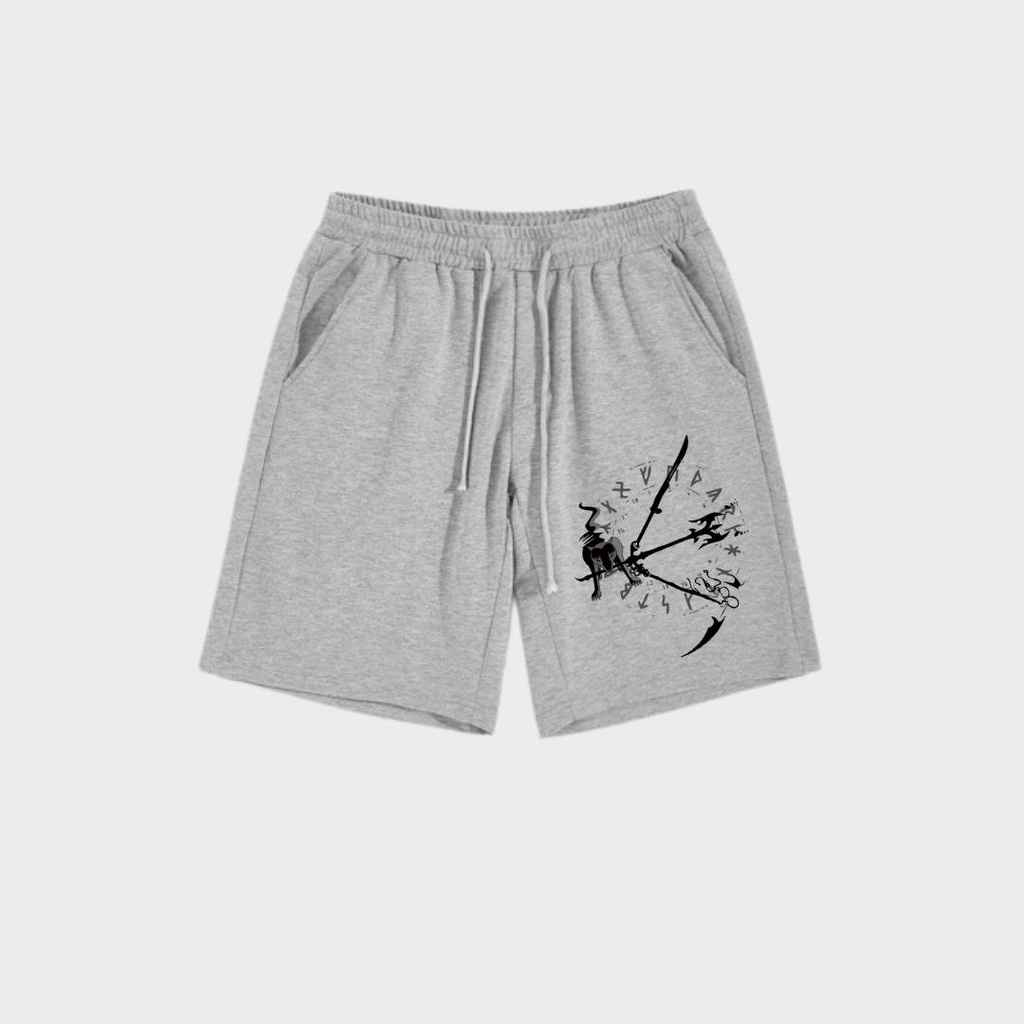 Clothing May - Celana Pendek wolf clock Boxer Pria Pendek Celana Tali Kolor Bokser Kekinian Cowok Laki-Laki Bahan Babyterry Baby Terry Premium Original Murah