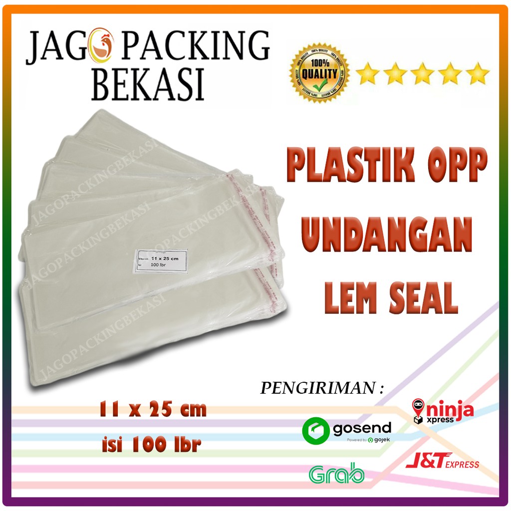 Jual Plastik Opp Undangan Lem Seal Ukuran 11x25 Shopee Indonesia