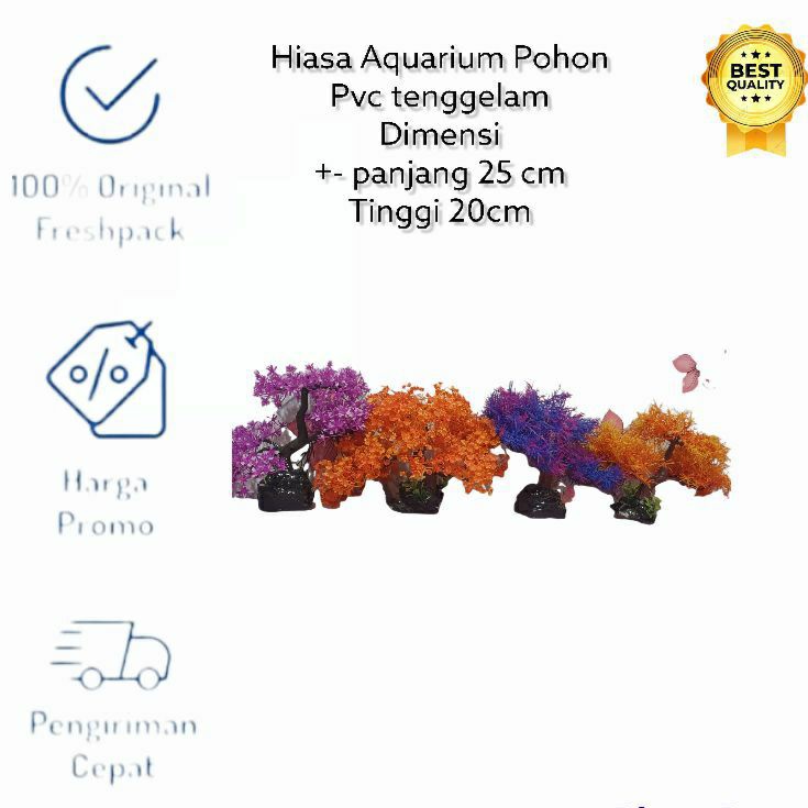 POHON BONSAI DAUN KAKTUS IKAN HIAS AQUASCAPE / ORNAMENT HIASAN AQUARIUM