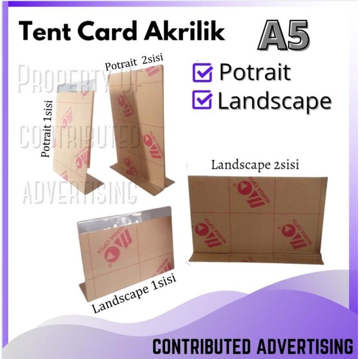 

Kusus Hari Ini Acrilik Desk / Tend Card / Tend Holder A5 Hemat