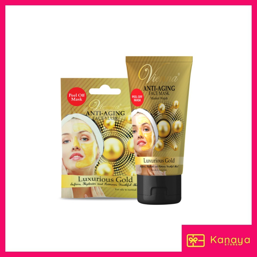 (BISA COD) Vienna Anti Aging Face Mask Luxurious Gold