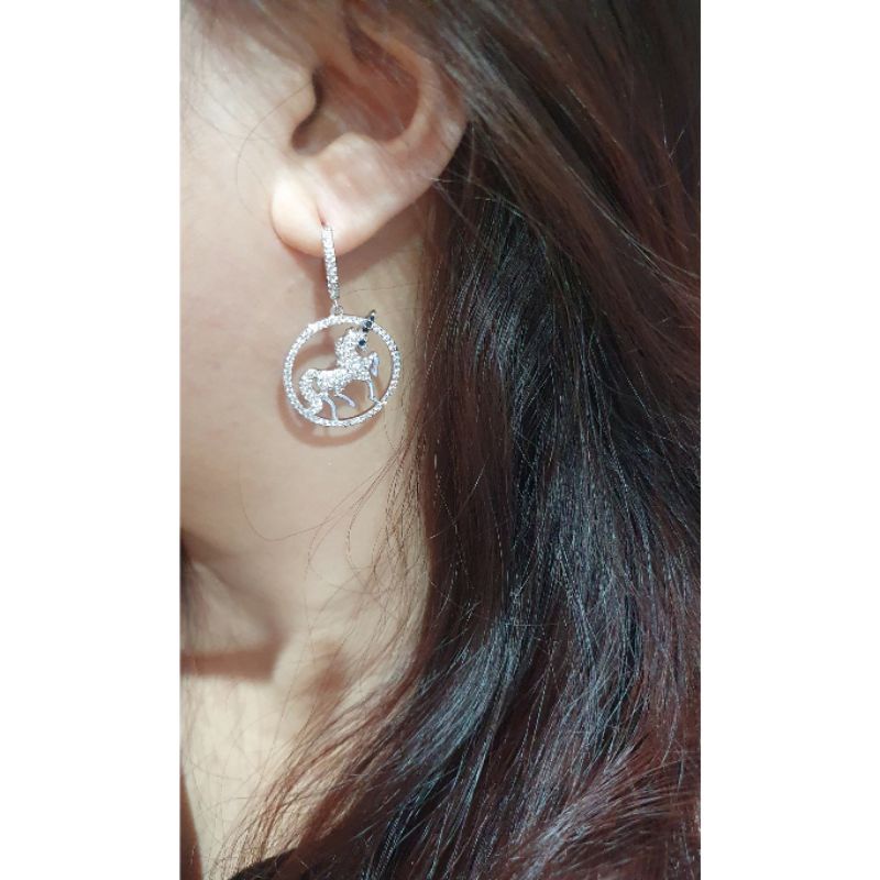 Anting Silver925 Perak Mata kilau Anti Karat anti alergi anting Zircone premium berlian kilap N-2110