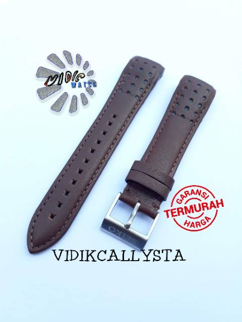 TALI KULIT SEIKO PREMIUM 21 MM BROWN DAN BLACK