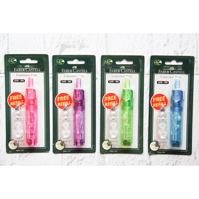 

Bagus Tip-Ex Tape 6M Faber Castell Qjr-506 (Free Refill) Gilaa!!!