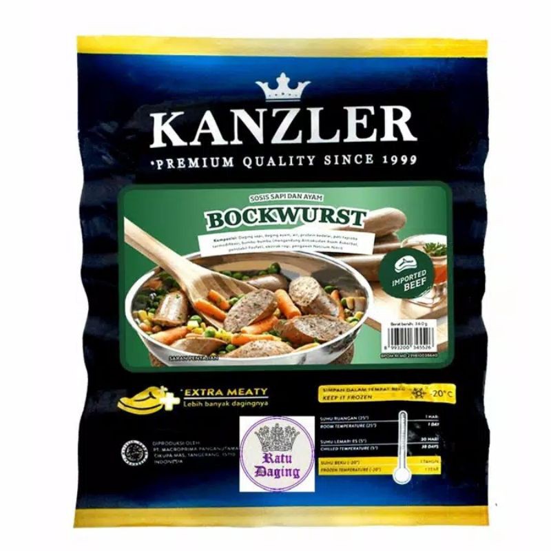 

Sosis Bockwurst Kanzler / Sosis Sapi Kanzler 360gr