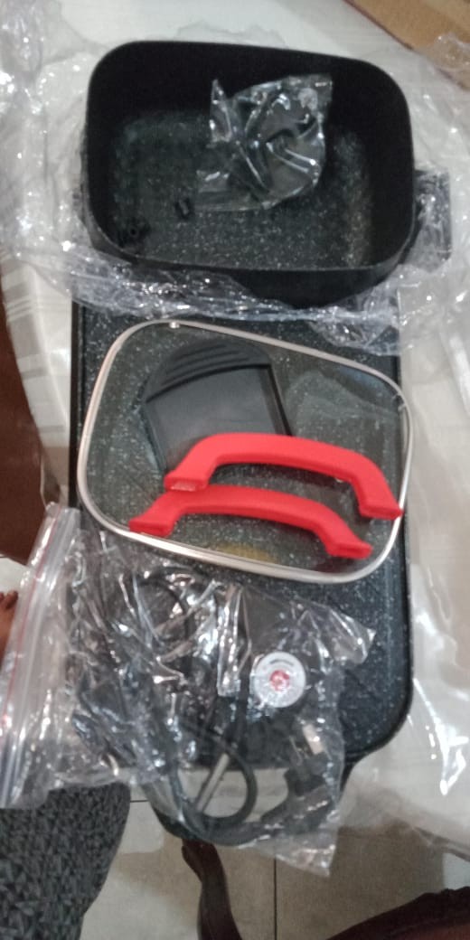 Kitchen Stock Panci Elektrik Shabu Baking 2 In 1 Elektrik Grill