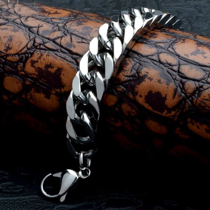 COD-GELANG TITANIUM BAJA SILVER GELANG TANGAN PRIA GELANG TANGAN TITANIUM TERBARU