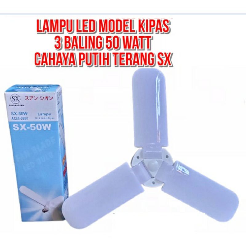 Super terang 50W lampu LED baling model kipas 50 Watt putih gantung lampu penerangan ruang rumah