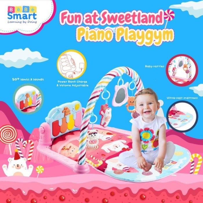 Bebe Smart Piano Playgym Bebe Smart Piano Playmat Bayi Shopee Indonesia