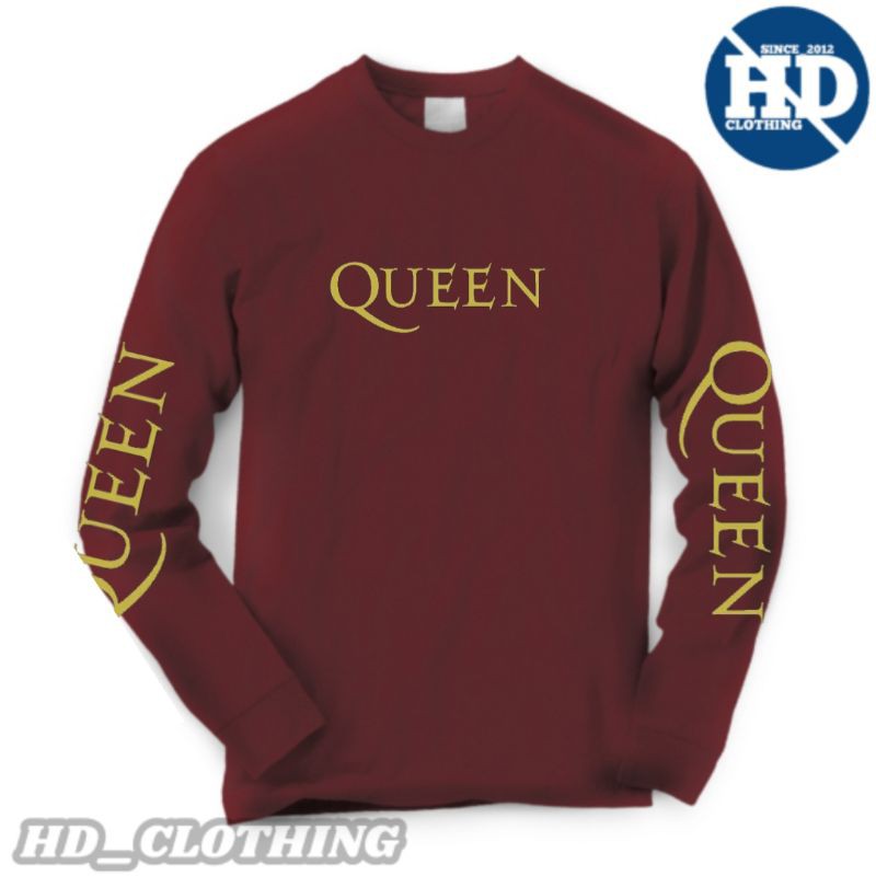 kaos musik lengan panjang band queen