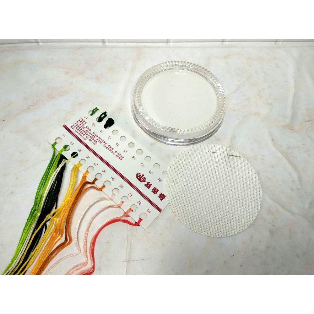 Paket Sulam Kristik Strimin Frame Acrylic DOME 120408 Bunga Mawar Rose