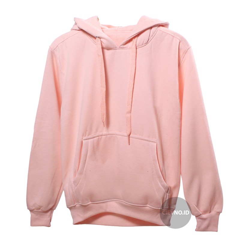 HOODIE JUMPER PEACH POLOS SIZE M - XXXL