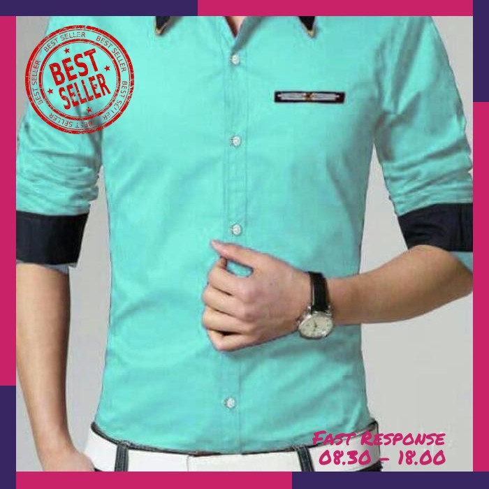 [Aliando Mint Ak] Kemeja Pria Katun Tosca