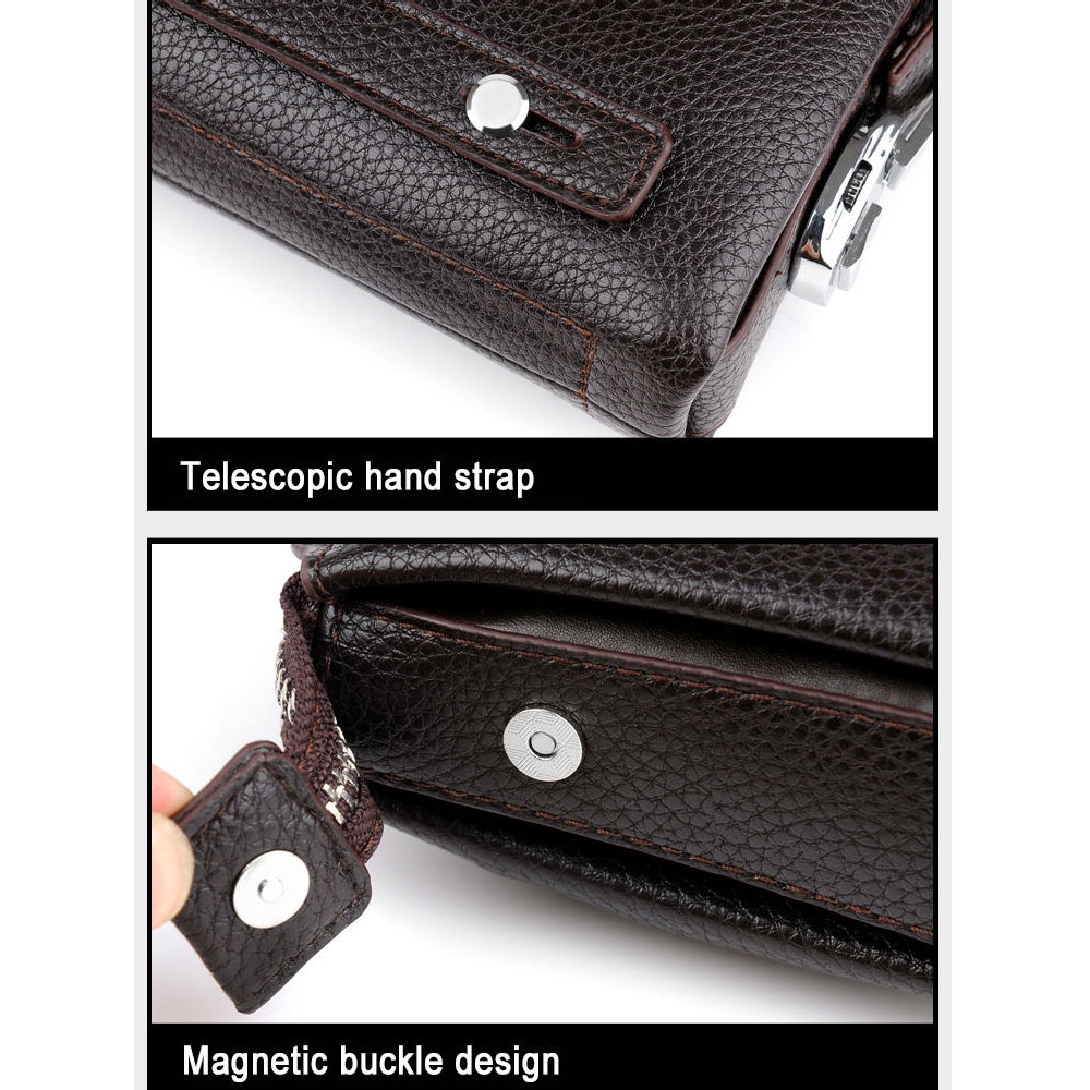 [ORIGINAL] Yueskangaroo Handbag Kulit Kunci Kombinasi Import Pria dan Wanita Anti Thief Clutch Wallet With Key Number