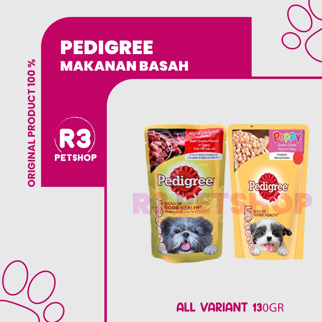Makanan Anjing Pedigree Pouch 130gr Wetfood