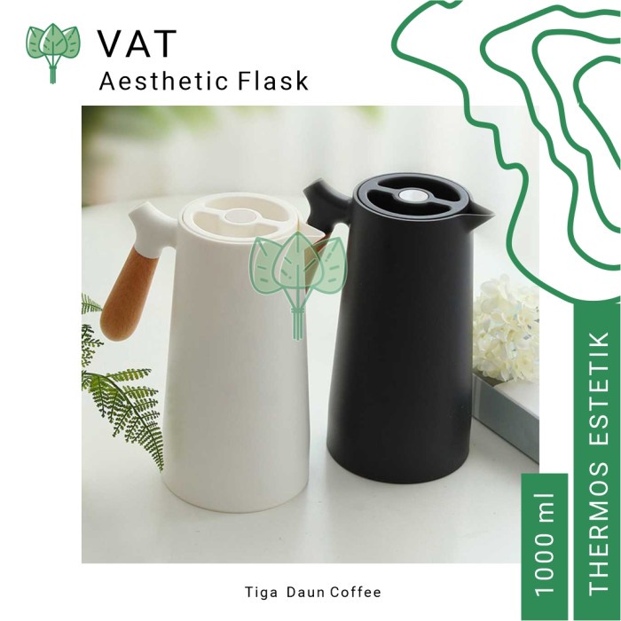Thermos air panas teko termos estetik INSULATED KETTLE 1L GLASS LINER