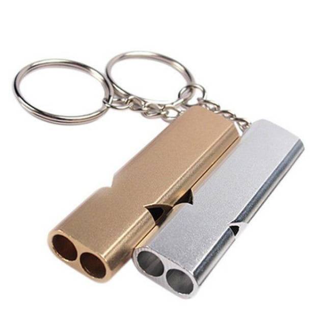 Peluit Survival Ultrasonic Peluit Emergency Outdoor Gantungan Kunci Whistle Keychain