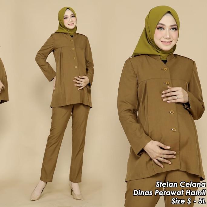 seragam dinas Pemda hamil baju kantor Pemda bumil baju khaki