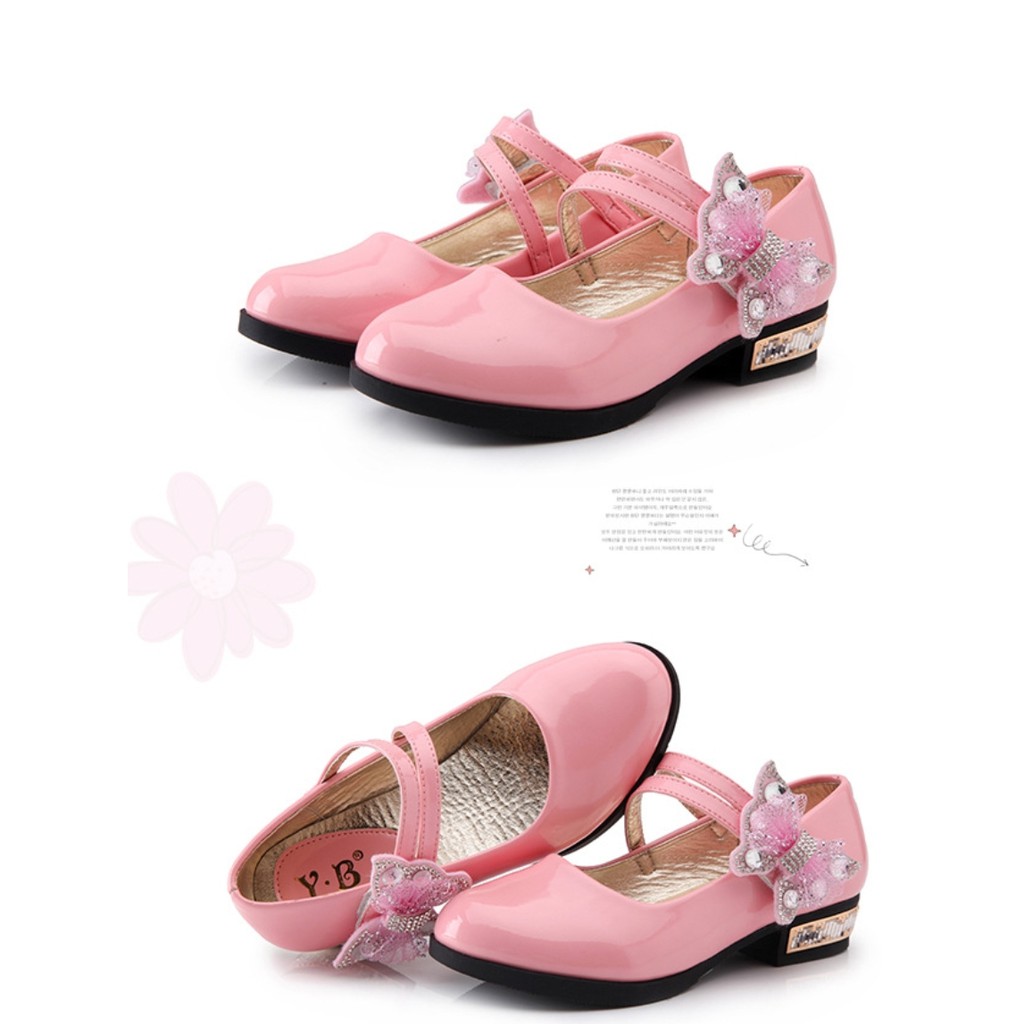 [Brandedbaby] 27-38 SEPATU PESTA ANAK PEREMPUAN / PARTY SHOES / SEPATU ANAK MERAH PINK HITAM