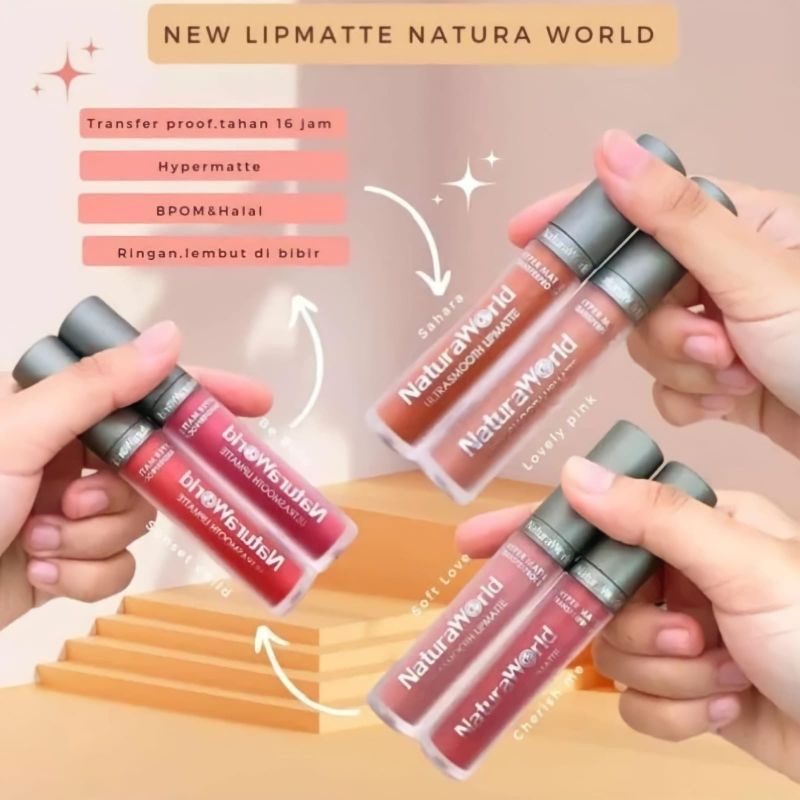 Lip Matte Natura World New Packaging 100% original