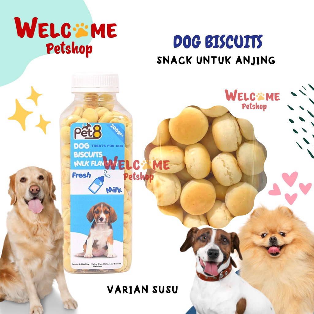 Dog Biscuits Snack Cemilan Anjing Biskuit Kering Milk Susu Wangi Pet8