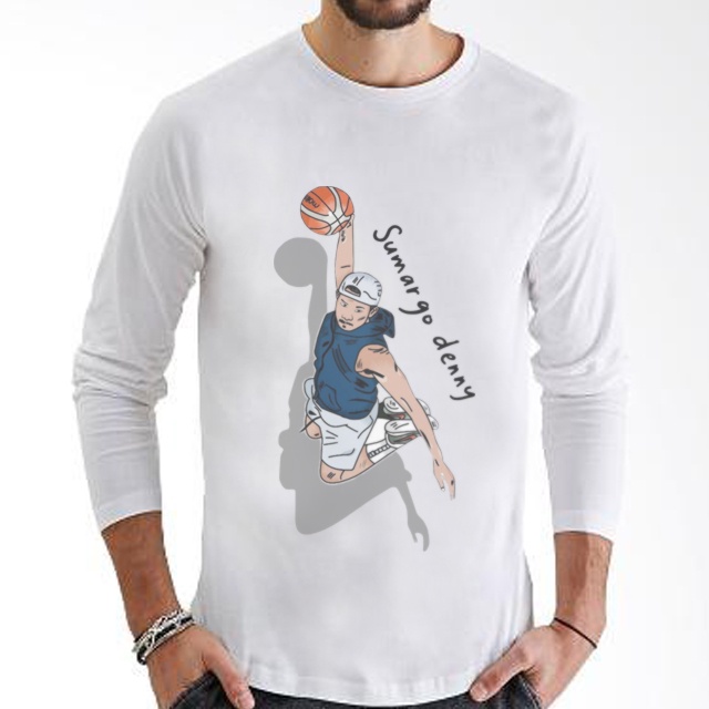 Kaos Tangan Panjang Denny Sumargo Pebasket Sombong Tshirt Bahan 100% Katun Casual Fashionable T-SHIR