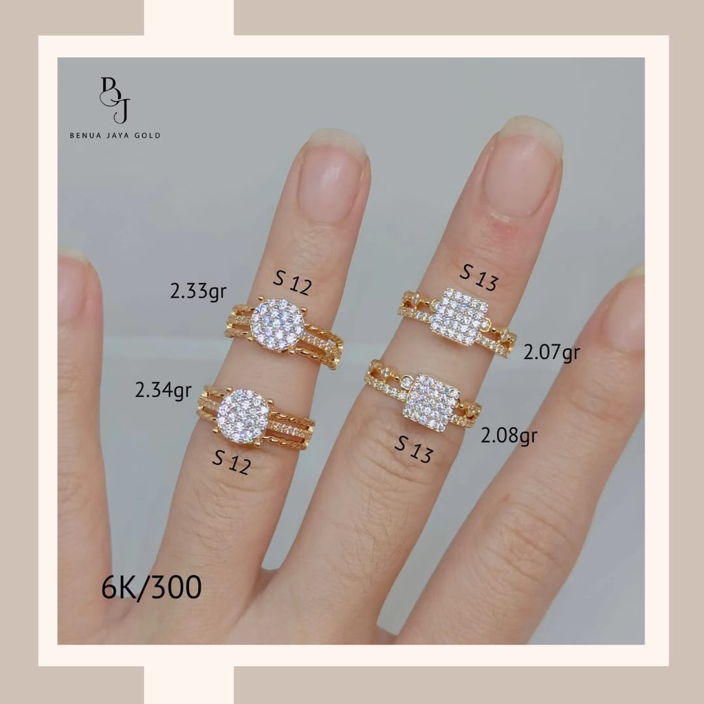 Cincin Emas Fashion 6K/300